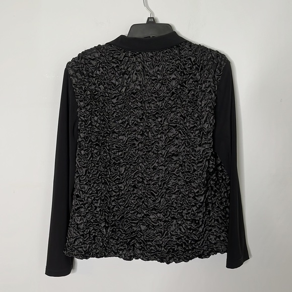 Joseph Ribkoff Black Ruffle Veston Jacket - Picture 5 of 5